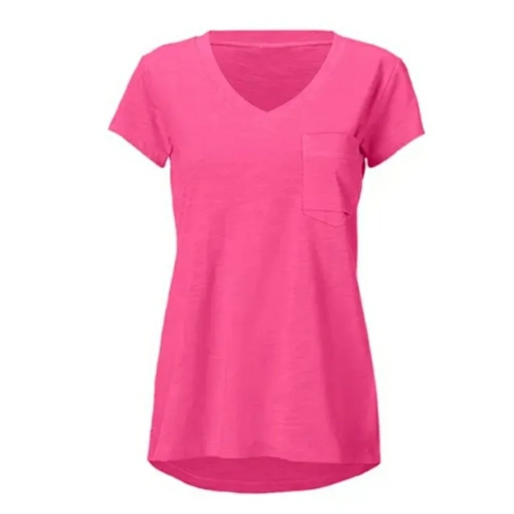 Cabi 5747 Fold Pocket Tee Fusia Spring 2020 Medium EUC - Picture 2 of 6